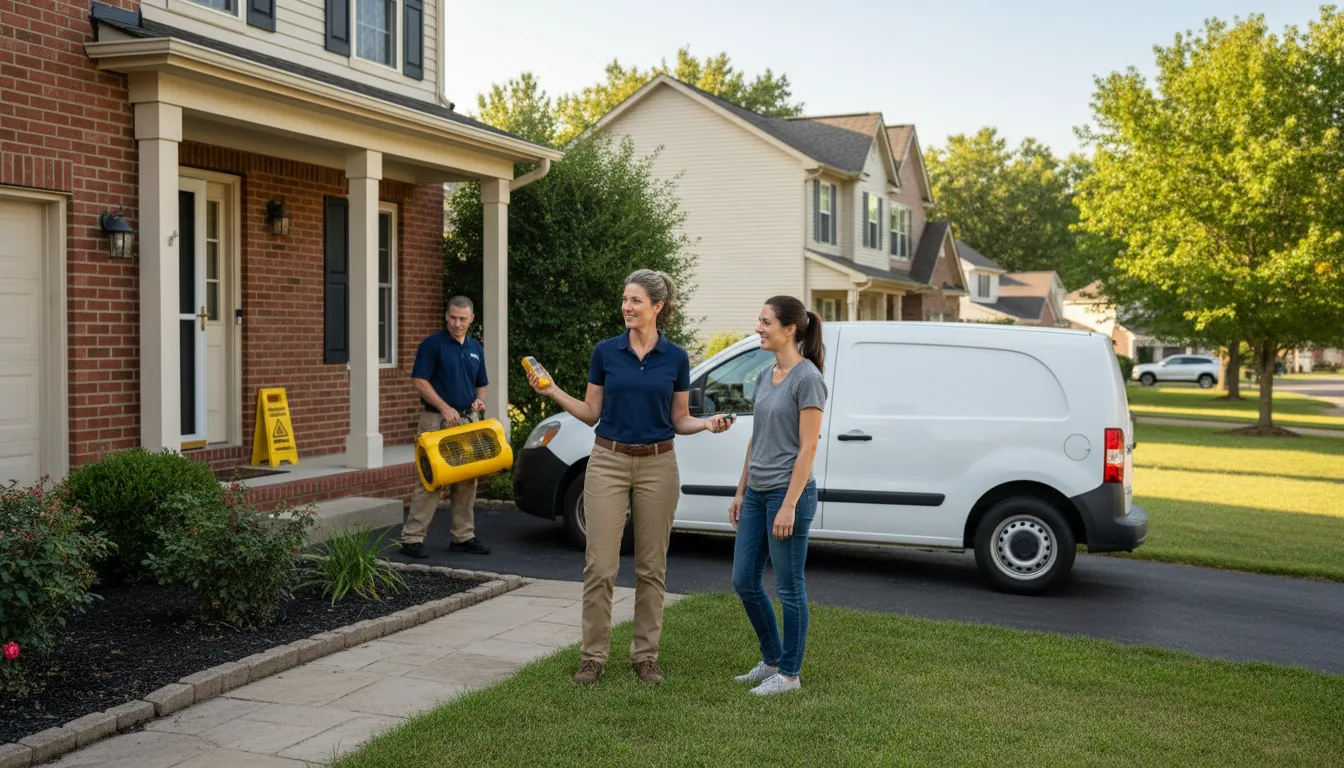 Residential water damage restoration in Wade, NC